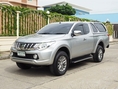 MITSUBISHI TRITON ALL NEW MEGA CAB 2.4 GLS Plus (Navi) ปี 2015 เกียร์MANUAL 6 SPEED สภาพนางฟ้า ฟรีดาวน์ กระบะ สีเทา รถกระบะ ไทรทัน สภาพดี รถมือสอง