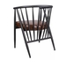 รูปย่อ Dining chair with armrests including leather cushion. Max load 100 kg.  Steel  Black  brown รูปที่3