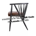 รูปย่อ Dining chair with armrests including leather cushion. Max load 100 kg.  Steel  Black  brown รูปที่4