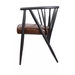 รูปย่อ Dining chair with armrests including leather cushion. Max load 100 kg.  Steel  Black  brown รูปที่2