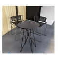 Bar table size 70x70x100 cm.maximum load capacity: 35 kg.Black