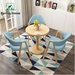 รูปย่อ spring home ชุดโต๊ะกาแฟ โต๊ะไม้ ขาเหล็ก พร้อมเก้าอี้ 3 ที่นั่ง เก้าอี้รับน้ำหนักได้100kg โต๊ะมินิ โต๊ะกลม60cm ชุดโต๊ะกินข้าว ชุดโต๊ะเก้าอี้ รูปที่2