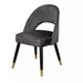 รูปย่อ เก้าอี้ทานอาหาร ชาร์ล ขนาด 50x50x83 เก้าอี้สีเทา ผ้ากำมะหยี่ โครงขาไม้สีดำ เหมาะสำหรับสไตล์ Luxury รูปที่2