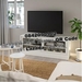 รูปย่อ Storage unit with sliding glass doors  Tv storage  Solid pine  White รูปที่4
