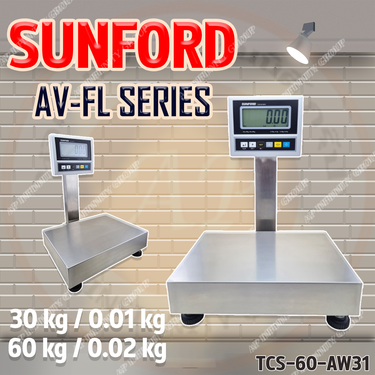 ตาชั่งดิจิตอล เครื่องชั่งตั้งพื้น 60Kg ค่าละเอียด 0.02Kg ยี่ห้อ SUNFORD รุ่น TCS-60-AW31 รูปที่ 1