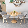spring home ชุดโต๊ะกาแฟ ไม้จริง โต๊ะกลม60cm พร้อมเก้าอี้ 2 ที่นั่ง ไม้เนื้อแข็ง ชุดโต๊ะกินข้าว โต๊ะกาแฟ โต๊ะมินิ 6060cm ชุดโต๊ะเก้าอี้ พร้อมส่ง