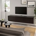 รูปย่อ TV stand  TV bench storage cabinet wall mounted. 3 doors and shelves. L. 180 cm. Pushopener door opening. Max load top panel 50 kg.  Wood  Blackbrown รูปที่3