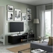 รูปย่อ TV stand  TV bench storage cabinet wall mounted. 3 doors and shelves. L. 180 cm. Pushopener door opening. Max load top panel 50 kg.  Wood  Blackbrown รูปที่2