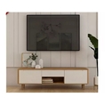 TV cabinet  storage unit 2 doors and 1 drawer. 170x51x40 cm maxmimum TV 75 inch  Wood  Light brown white