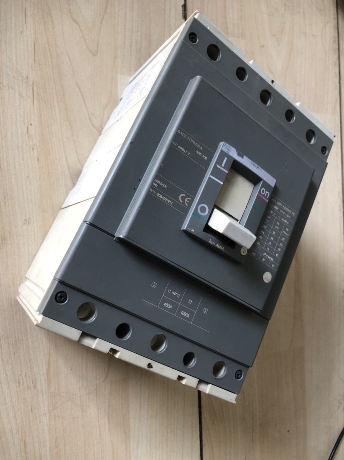 ขาย Main Breaker 3phase  ABB SACE Formula A3N 400 เมนเบรกเกอร์ เอบีบี 400A แอมป์ มือสอง รูปที่ 3