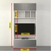 รูปย่อ INDEX LIVING MALL ITALIVING TV Cabinet Set S06 120 cm.  White  Silver รูปที่2