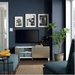 รูปย่อ TV cabinet  storage unit 120x42x48 cm. 2 doors and shelves  Max TV weight 50 kg.  Wood  Whitebronze รูปที่2