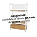 รูปย่อ TV cabinet  shelving 2 drawers 3 shelves  120x200x40 cm. TV up to 50 inches  20 kg.  Steel wood  Light brown white รูปที่4