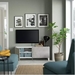รูปย่อ TV cabinet  storage unit 120x42x48 cm. 2 doors and shelves  Max TV weight 50 kg.  Wood  White light grey รูปที่2