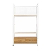 รูปย่อ TV cabinet  shelving 2 drawers 3 shelves  120x200x40 cm. TV up to 50 inches  20 kg.  Steel wood  Light brown white รูปที่3