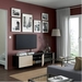 รูปย่อ TV stand  TV bench storage cabinet wall mounted. 3 doors and shelves. L. 180 cm. Pushopener door opening. Max load top panel 50 kg.  Wood  Blackbrown light greybeige รูปที่2