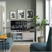 รูปย่อ TV cabinet  storage unit 120x42x48 cm. 2 doors and shelves  Max TV weight 50 kg.  Wood  White light grey รูปที่4