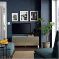 TV cabinet  storage unit 120x42x48 cm. 2 doors and shelves  Max TV weight 50 kg.  Wood  Whitebronze