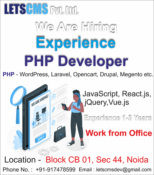 Experience PHP Developer jobs in Noida รูปที่ 1
