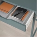 รูปย่อ Desk with 2 drawers home  office. 100x48 cm  Wood steel  Grey turquoise รูปที่3