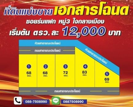 ขาย ที่ดินเปล่า เปิดจอง เพียง 5000บาท จองวันนี้ ถมที่ดินให้ฟรี โอนกรรมสิทธิ รูปที่ 2