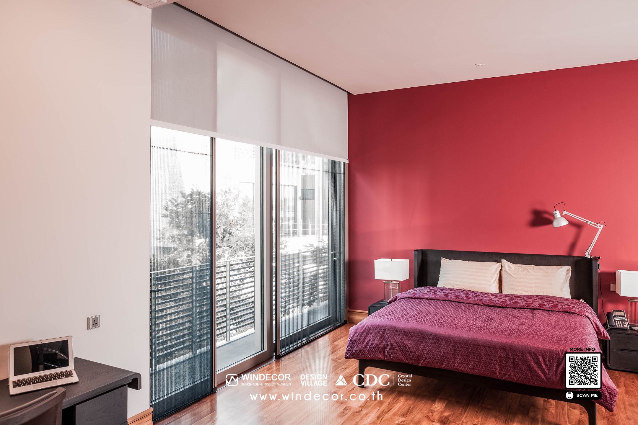 ม่านม้วน & มู่ลี่กรองแสง Roller Blinds และ ทึบแสง Blackout , Sunscreen เป็นผ้ามีลักษณะการทอแน่น มีชั้นเคลือบผ้าให้หนา  รูปที่ 3