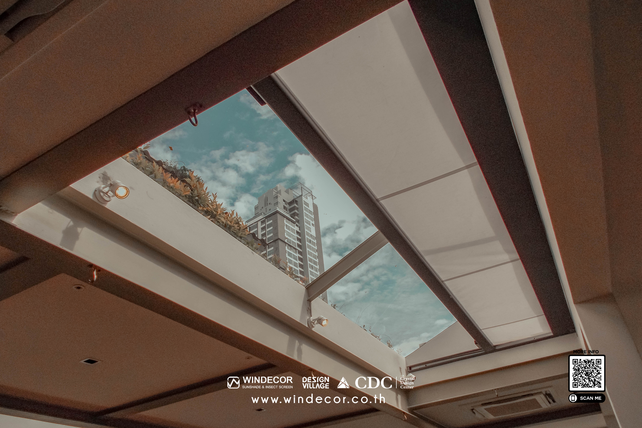 ม่านสกายไลท์ Skylight Curtain Systems ม่านสกายไลท์ สำหรับติดช่องแสงเพดาน ใต้หลังคากระจก รูปที่ 4