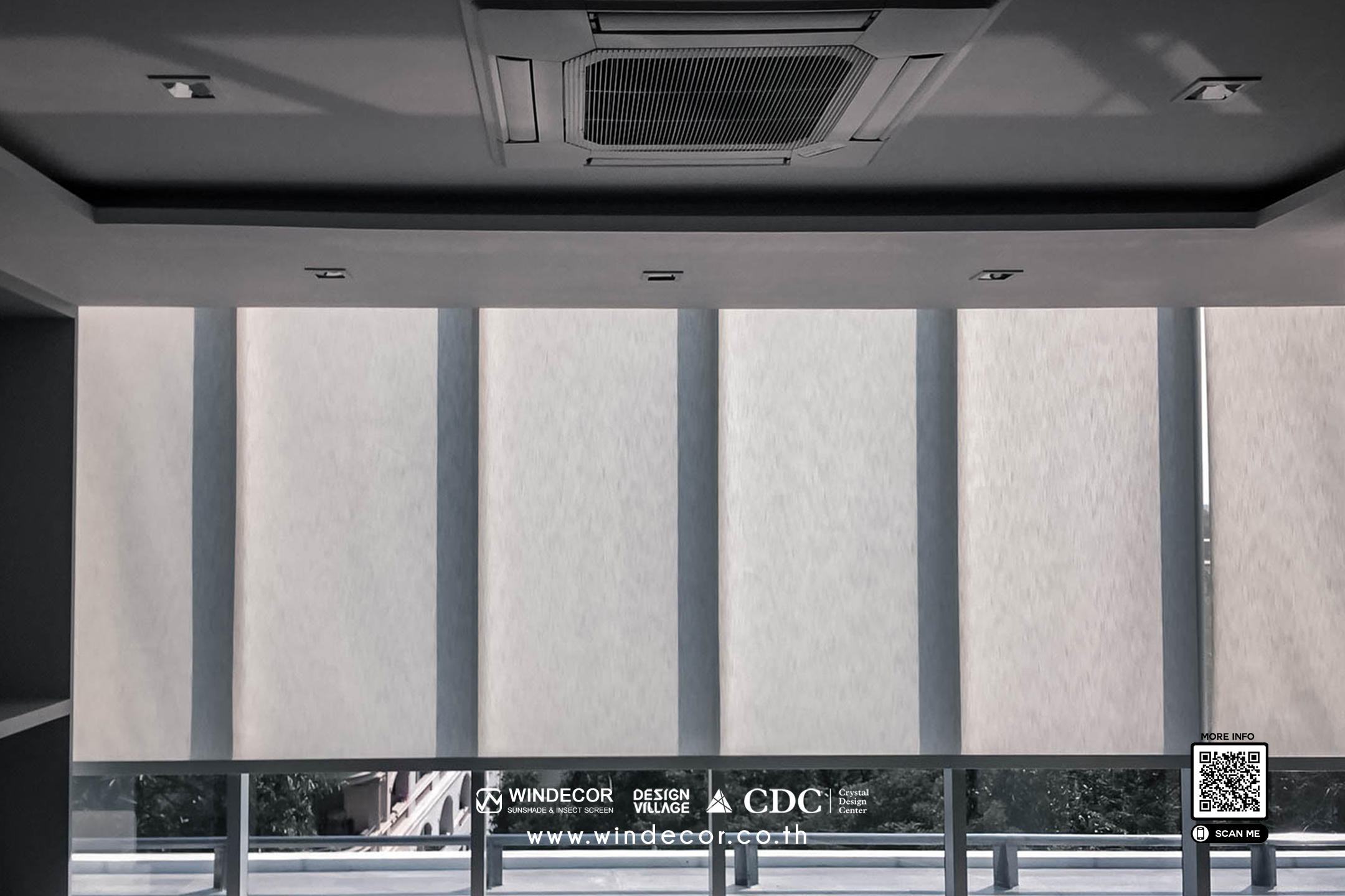 ม่านม้วน & มู่ลี่กรองแสง Roller Blinds และ ทึบแสง Blackout , Sunscreen เป็นผ้ามีลักษณะการทอแน่น มีชั้นเคลือบผ้าให้หนา  รูปที่ 6