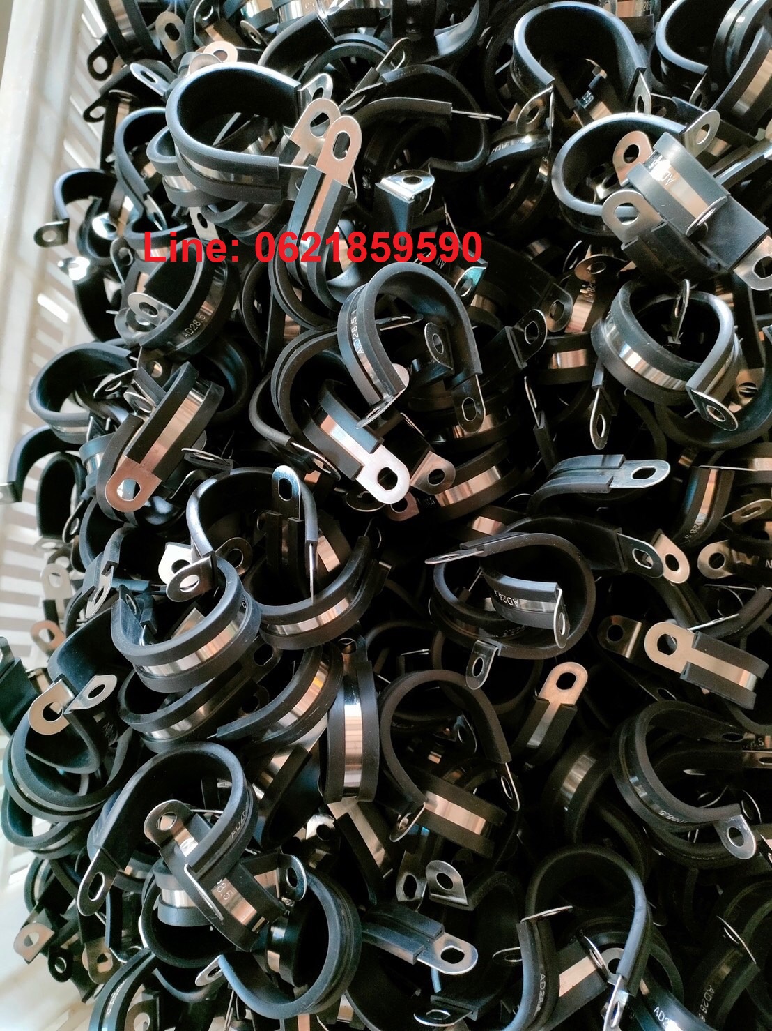 P clip stainless with rubber รูปที่ 2