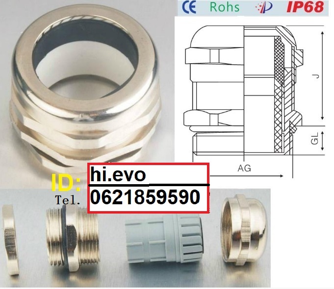 cable gland โลหะกันน้ำ Nickel brass stainless รูปที่ 2