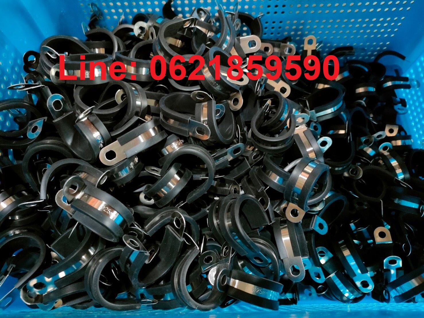 P clip stainless with rubber รูปที่ 3