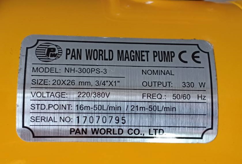 Magnetic drive pump รุ่น NH300PS รูปที่ 7