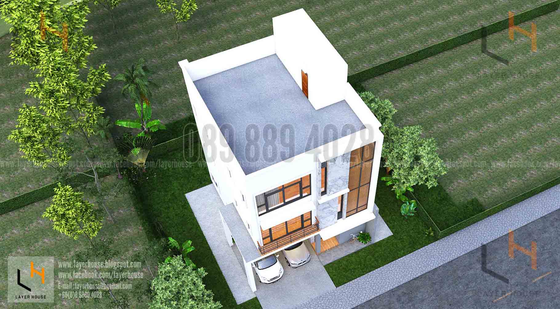 แบบทาวน์โฮม3ชั้น รับออกแบบใหม่หรือแบบสำเร็จพร้อมขออนุญาต รูปที่ 4