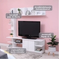 WINNER FURNITURE ตู้วางทีวี รุ่น มัช + ชั้นวาง ฮัทช์ ขนาด 160 ซม.  สีขาว WINNER FURNITURE HMUCHP TV CABINET+ HUTCH 160 CM.  WHITE 1 PCS.