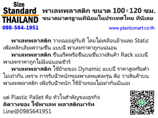 พาเลทไทยนิยม 100x120x15 พาเลทพลาสติก รูปที่ 2