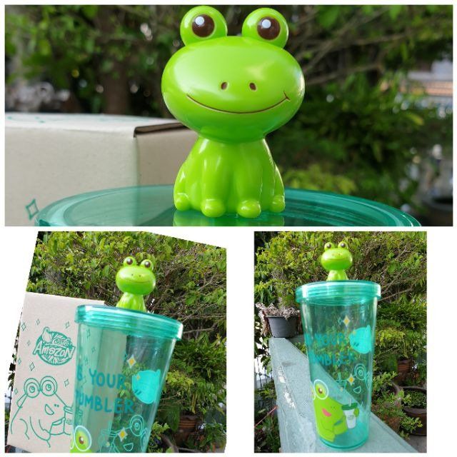 ชุดแก้วกาแฟพลาสติก amazon tumbler 3สี 3 แบบ รูปที่ 3