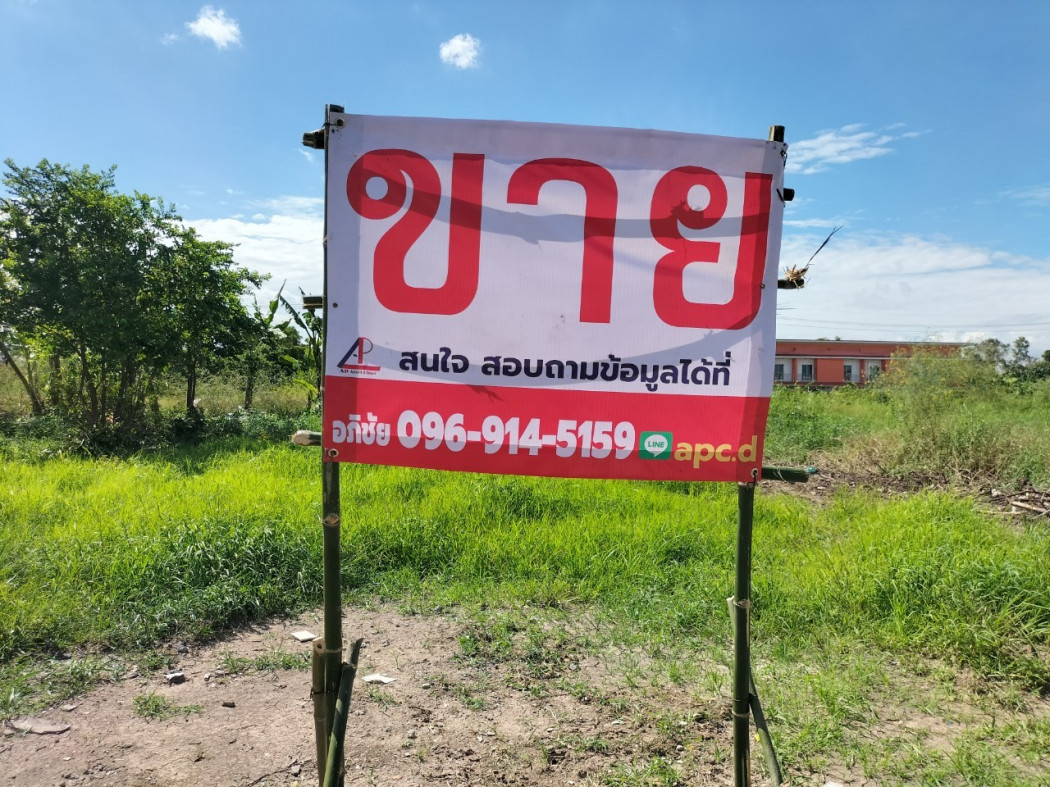 ขาย ที่ดิน ถมแล้ว ที่ดินชอยปลาหมึก บางบัวทอง 99 ตร.วา ติดถนนคอนกรีตหน้า-หลัง รูปที่ 6