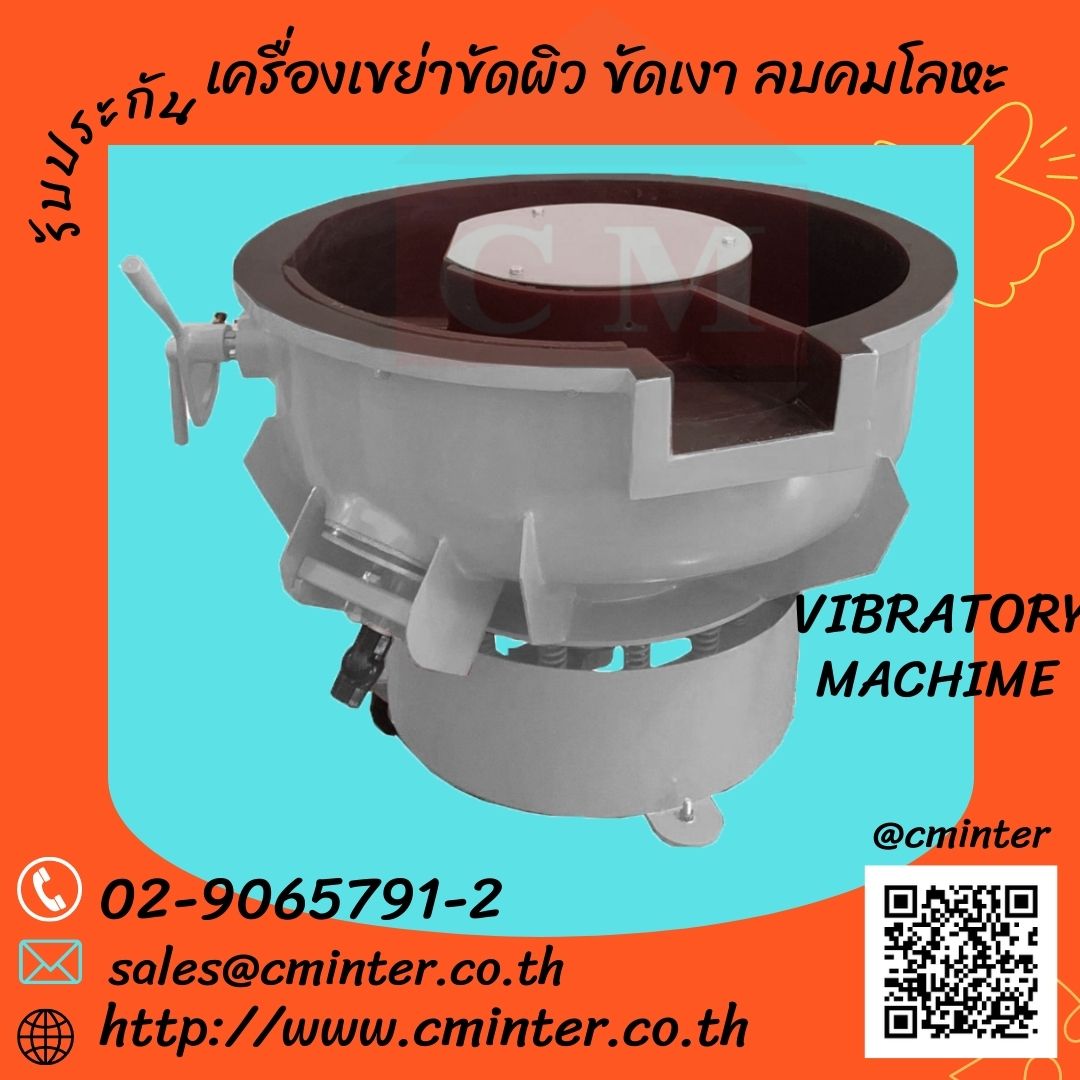  เครื่องขัดผิวโลหะแบบเขย่า (มีสะพานแยกชิ้นงาน) (Vibratory finishing machine with Separator)  รูปที่ 1