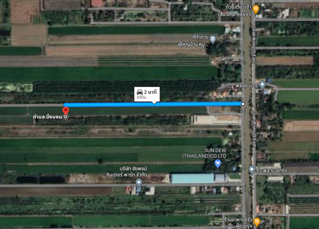 ให้เช่า ที่ดิน คลอง 8 ปทุมธานี ขนาด 2 ไร่ 52 ตร.วา ใกล้ถนนทางหลวงชนบทปทุมธานี 3221 แค่ 650 เมตร รูปที่ 3