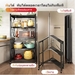 รูปย่อ storage shelf foldable shelf no installation required Universal wheel design 4tier shelf 5tier kitchen shelf. steel shelf bookshelf รูปที่3