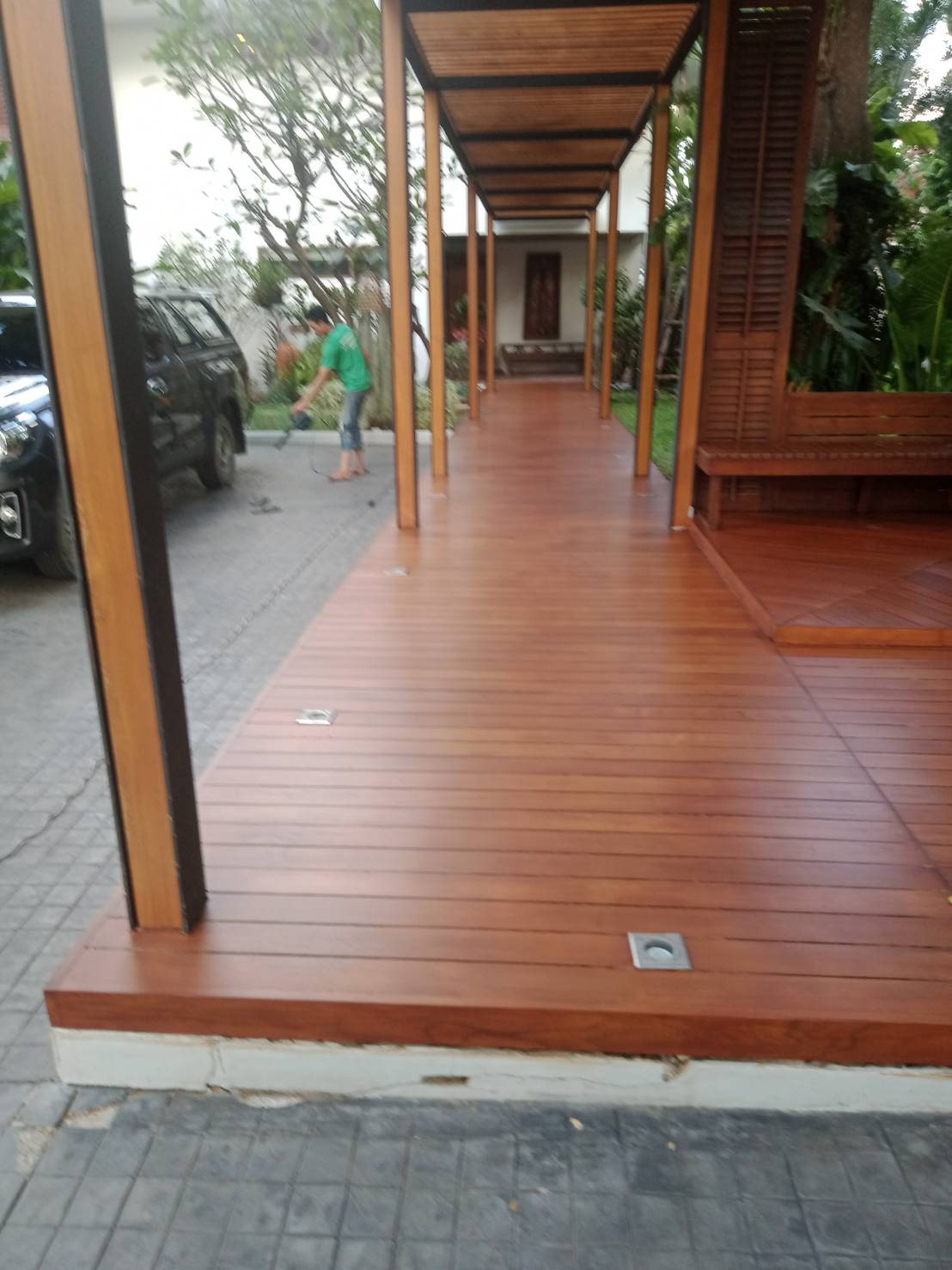 Primer Flooring ซ่อมพื้นไม้ขัดพื้นไม้ไม่มีฝุ่นฟุ้ง ด้วยเครื่องขัดจากเยอรมัน  รูปที่ 1