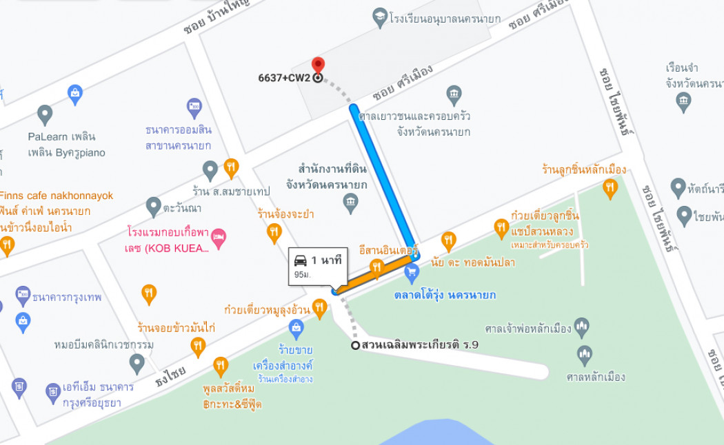 ขาย ที่ดิน ที่ดินนครนายก 3 งาน 80.7 ตร.วา ถนน 2 เลนส์ รูปที่ 1