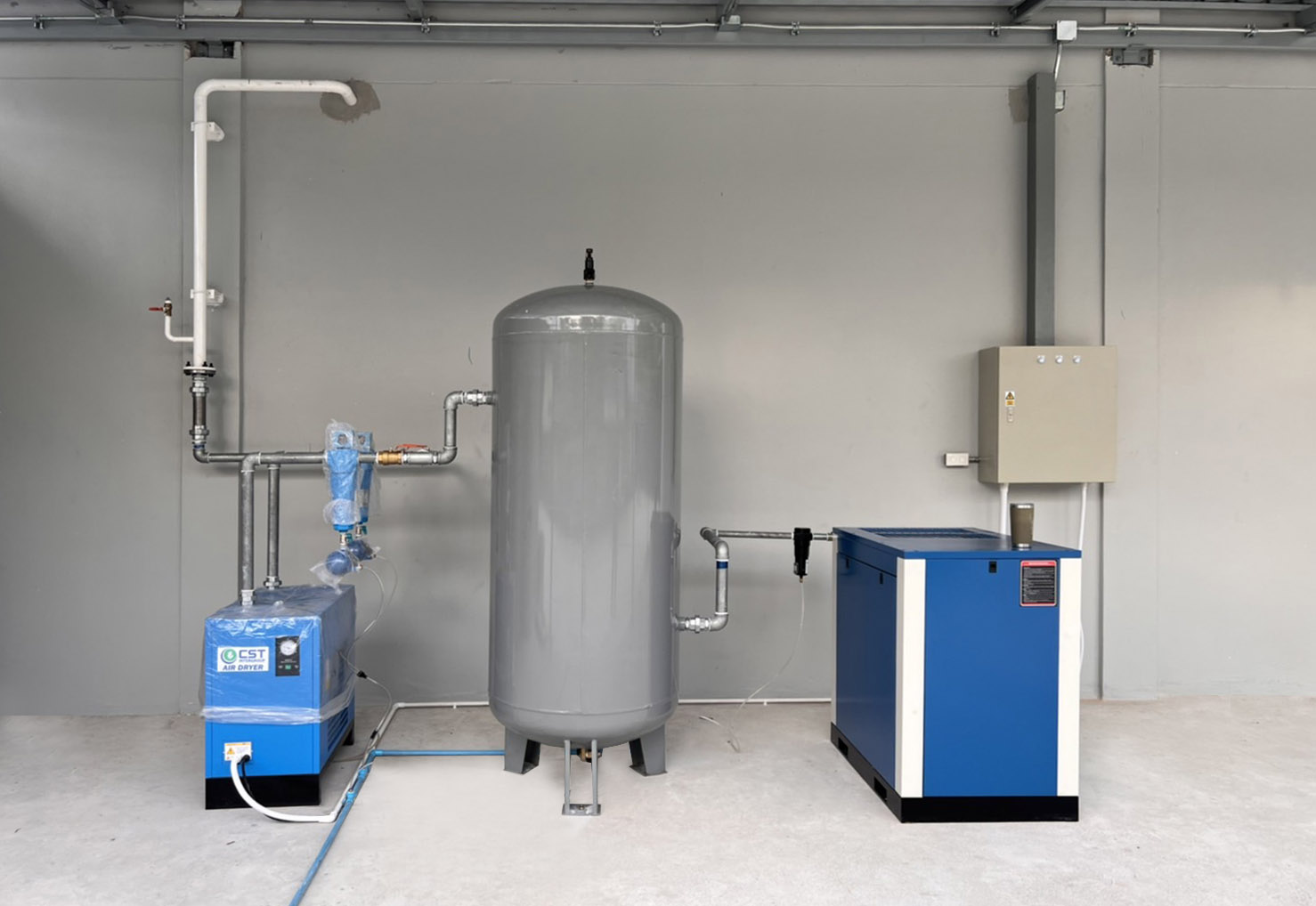 ปั้มลมสกรู 20 แรงม้าระบบอินเวอร์เตอร์ประหยัดพลังงานไฟฟ้า Screw air compressor 20 hp Inverter รูปที่ 3