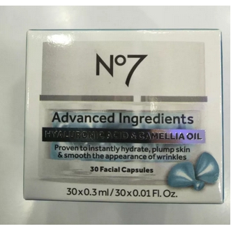 New!!! No7 Hyaluronic Acid+Camellia 30 แคปซูล สูตรผิวอิ่มน้ำ รูปที่ 1