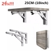 รูปย่อ 【เรือจากประเทศไทย】2pcs Stainless Steel Folding Triangle Wall Shelf Folding Writing Desk Rack 810121416 Inch Wall Shelf Load Kilogram 100Kg Adjustable Mounted Wall Shelf รูปที่1