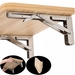 รูปย่อ 【เรือจากประเทศไทย】2pcs Stainless Steel Folding Triangle Wall Shelf Folding Writing Desk Rack 810121416 Inch Wall Shelf Load Kilogram 100Kg Adjustable Mounted Wall Shelf รูปที่2