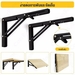 รูปย่อ 2PCS Stainless Steel Triangle Corner Bending Bracket 816 Inch Adjustable Mounted Wall Bearing Durable Triangular Folding Angle Stand Shelf Bracket DIY Home Table Bench Desk Load Heavy 150kg รูปที่3