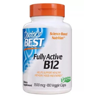 Doctor's Best Fully Active B12 1500 mcg 180 Veggie Caps รูปที่ 1