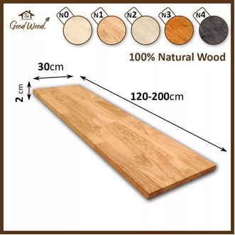 ชั้นวางของ ไม้พาราประสาน AC หนา 20 mm กว้าง 30 cm. ยาว 120200 cm. เหมาะสำหรับงาน DIY ทำชั้นวางของ ไม้หน้าโต๊ะ ชั้นวางหนังสือ ชั้นวางของเล่น The good wood รูปที่ 1