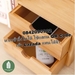 รูปย่อ Wooden bookshelf with drawers table top bookshelf Organize books High grade real bamboo material รูปที่4